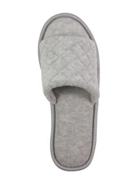Joyspun Women's Quilted Single Band Slide Slippers, Wide-Width Available